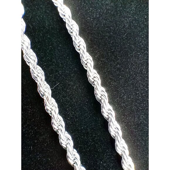 Praying Hands Medallion Pendant 23.75" Necklace Rope Chain & Rhinestones Aluminu - Picture 13 of 16